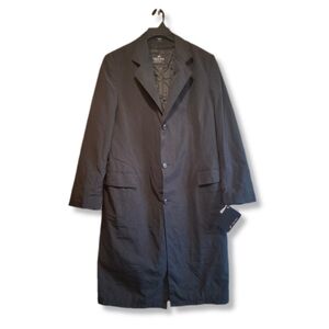 Vintage NWT Newport Harbor Black Trench Coat | Thinsulate | Men's 40R